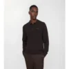 Long-Sleeve Cashmere Blend Polo Shirt