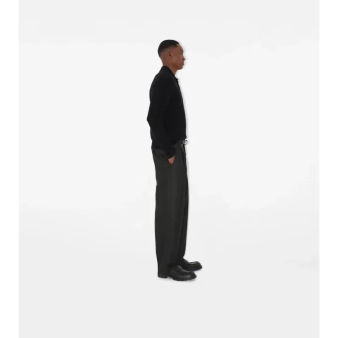 Long-Sleeve Cashmere Blend Polo Shirt