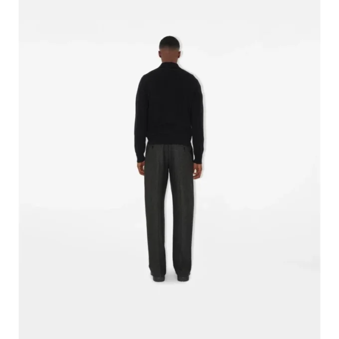 Long-Sleeve Cashmere Blend Polo Shirt