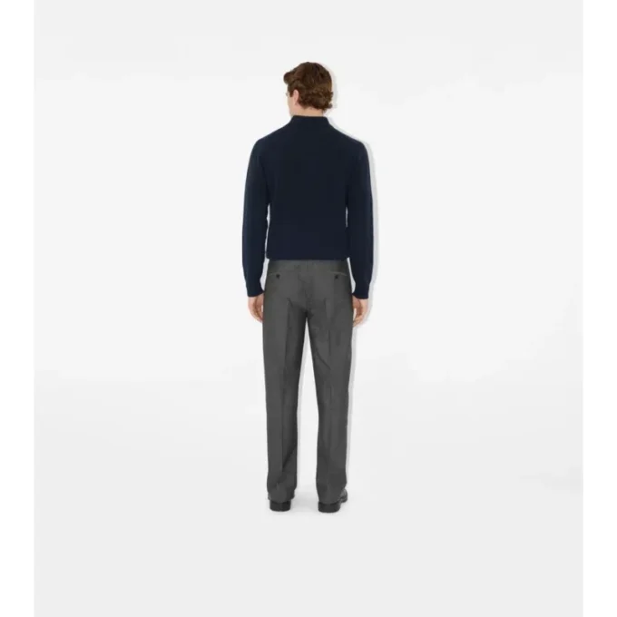 Long-Sleeve Cashmere Blend Polo Shirt