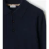 Long-Sleeve Cashmere Blend Polo Shirt