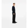 Long-Sleeve Check Collar Cotton Polo Shirt
