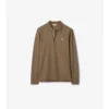 Long-Sleeve Cotton Polo Shirt