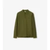 Long-Sleeve Cotton Polo Shirt