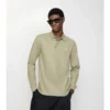 Long-Sleeve Cotton Polo Shirt