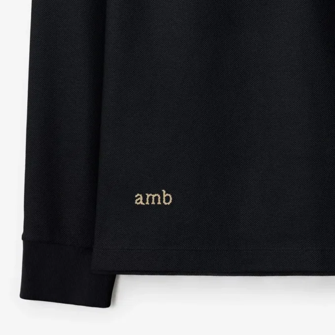 Long-Sleeve Cotton Polo Shirt