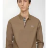 Long-Sleeve Cotton Polo Shirt