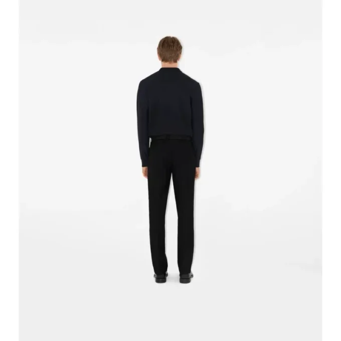 Long-Sleeve Cotton Polo Shirt