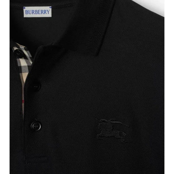 Long-Sleeve Cotton Polo Shirt