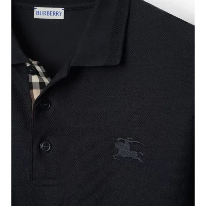 Long-Sleeve Cotton Polo Shirt
