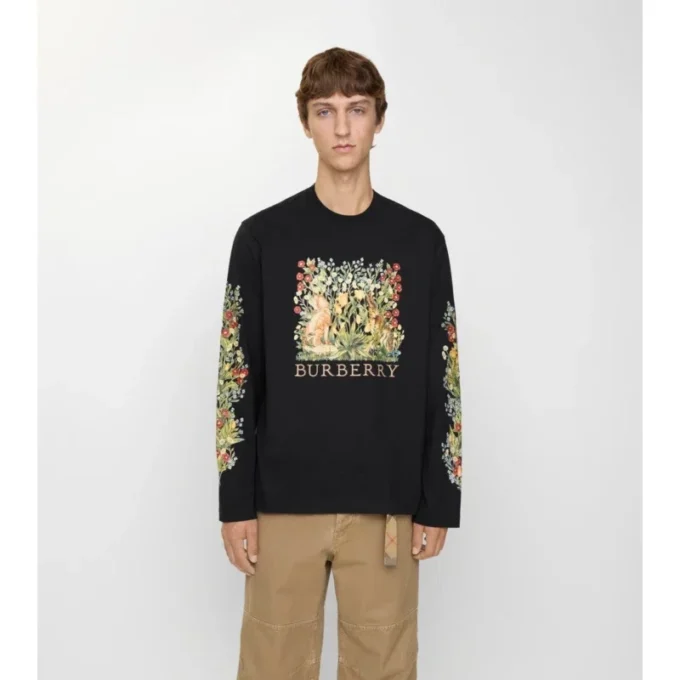 Long-Sleeve Forest Cotton T-Shirt