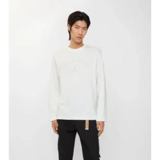 Long-Sleeve Gothic Logo Cotton T-Shirt