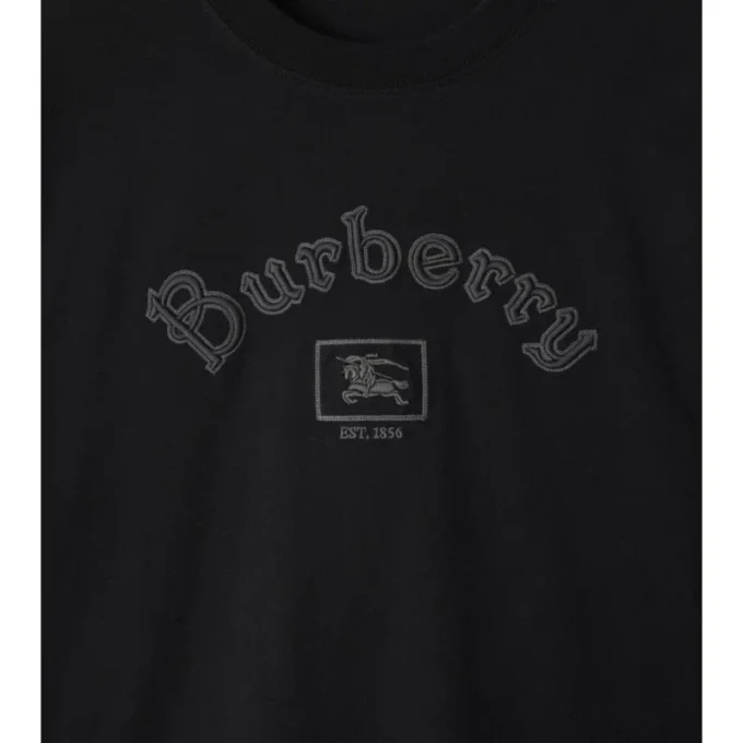 Long-Sleeve Gothic Logo Cotton T-Shirt