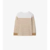 Long-Sleeve Logo Stripe  Cotton Top