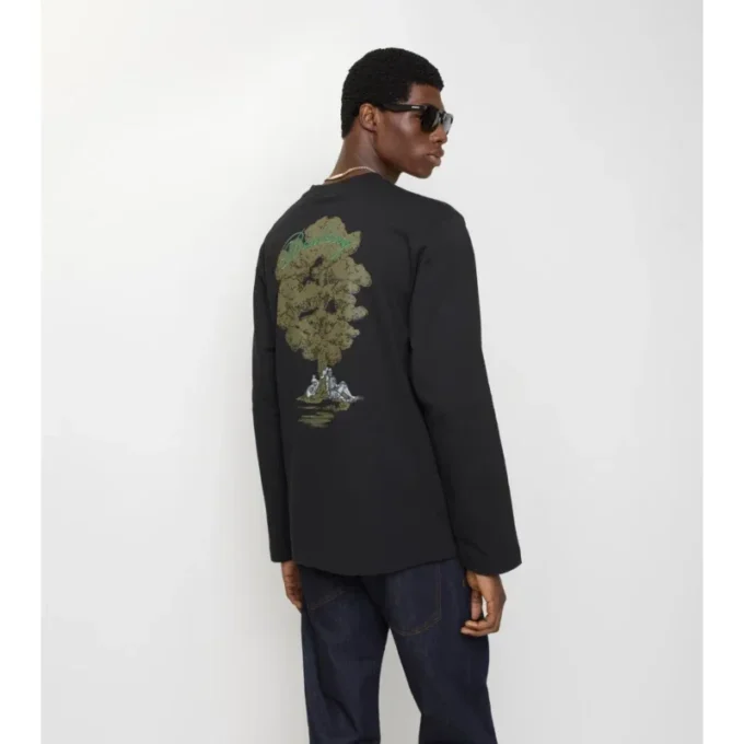 Long-Sleeve Sleeping Knight Cotton T-Shirt
