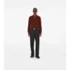 Long-Sleeve Wool Polo Shirt