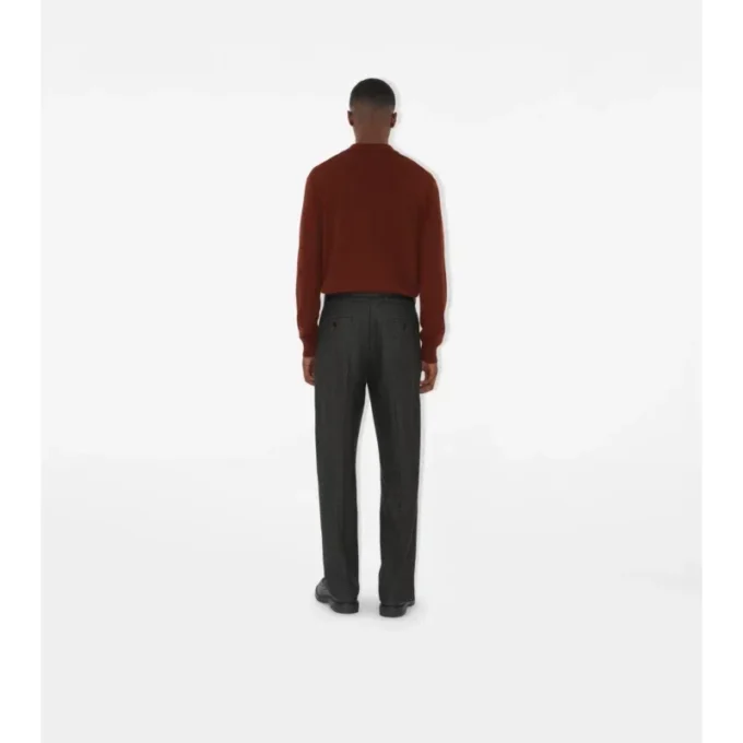 Long-Sleeve Wool Polo Shirt
