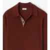 Long-Sleeve Wool Polo Shirt