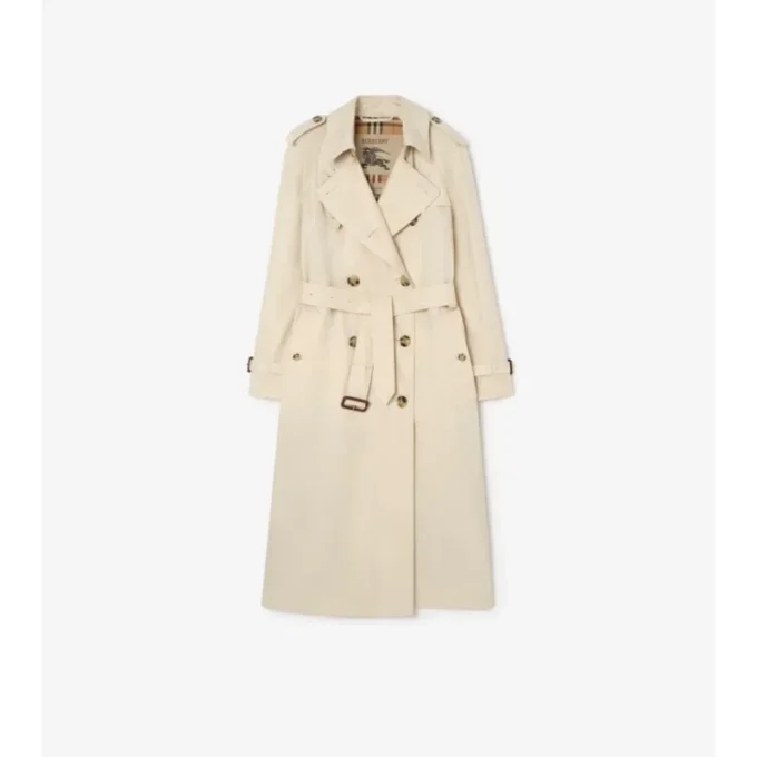 Long Tropical Gabardine Waterloo Trench Coat