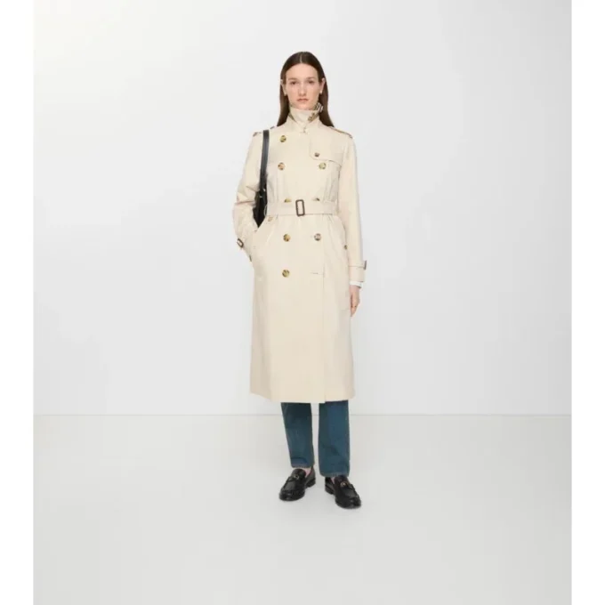 Long Tropical Gabardine Waterloo Trench Coat