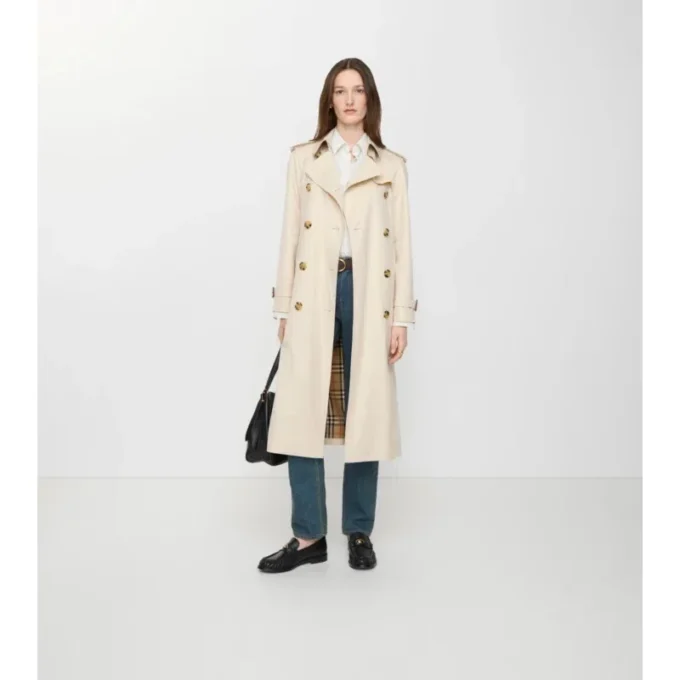 Long Tropical Gabardine Waterloo Trench Coat