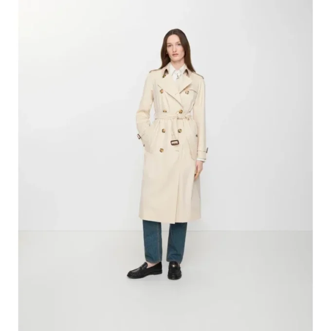 Long Tropical Gabardine Waterloo Trench Coat