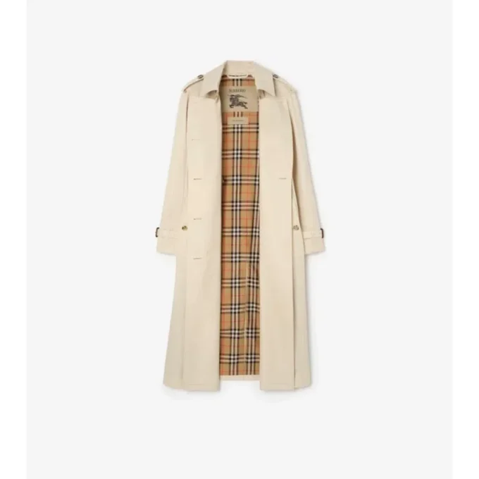 Long Tropical Gabardine Waterloo Trench Coat