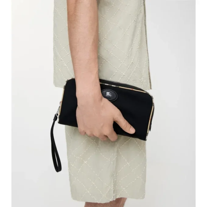 Medium Check Trim Travel Pouch