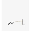 Metal Check Aviator Sunglasses