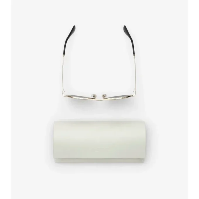 Metal Check Aviator Sunglasses