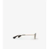 Metal Check Oval Sunglasses