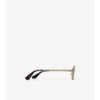 Metal Check Oval Sunglasses