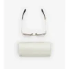 Metal Check Oval Sunglasses