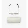 Metal Check Square Sunglasses