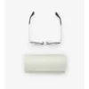 Metal Check Square Sunglasses