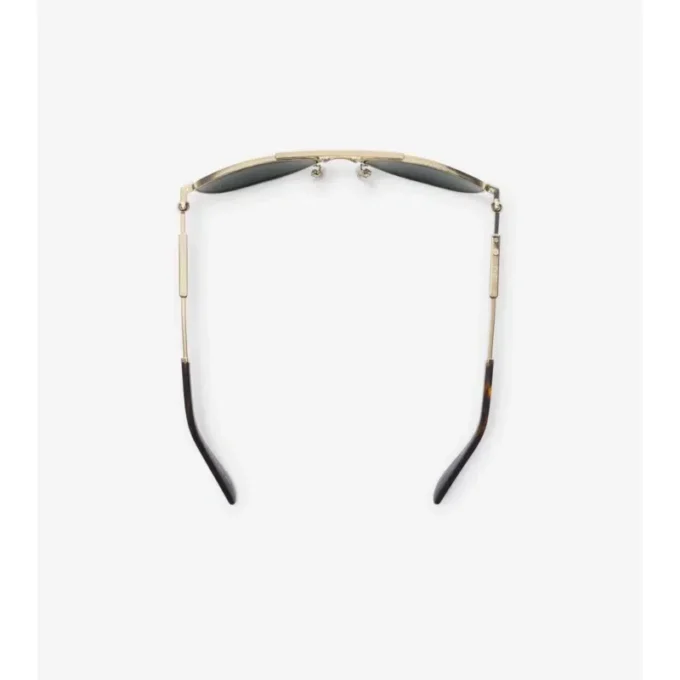 Metal Logo Square Sunglasses