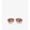 Metal Shield Aviator Sunglasses 