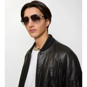 Metal Shield Aviator Sunglasses 