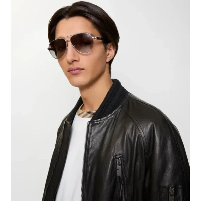 Metal Shield Aviator Sunglasses 