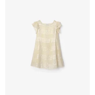 Metallic Check Silk Dress