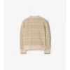 Metallic Check Wool Blend Cardigan