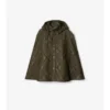 Micro Check-Stitch Nylon Blend Cape