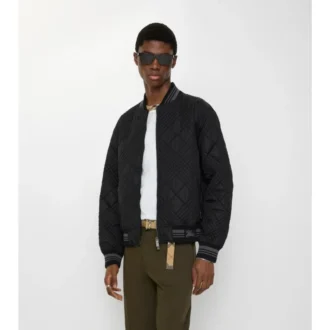 Micro Check-Stitch Rakewood Bomber Jacket
