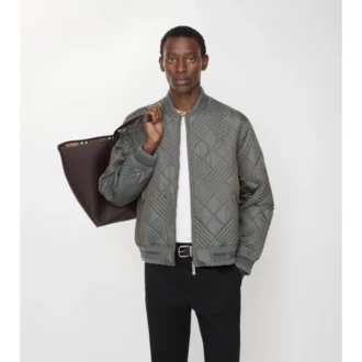 Micro Check-Stitch Rakewood Bomber Jacket