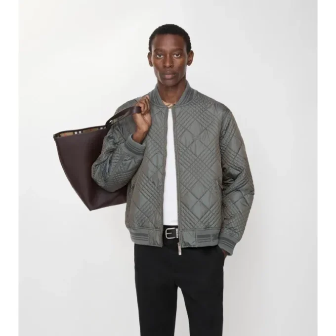 Micro Check-Stitch Rakewood Bomber Jacket