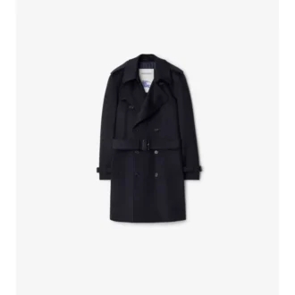 Mid-Length Cashmere Trench Coat