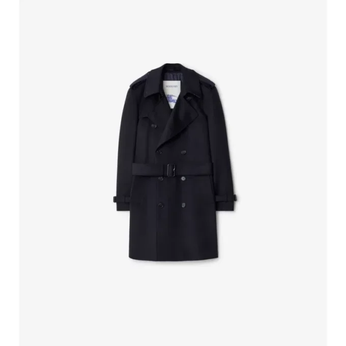 Mid-Length Cashmere Trench Coat