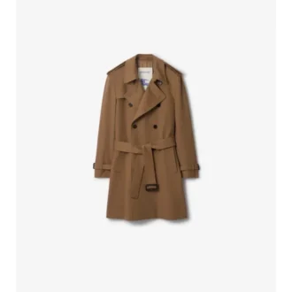 Mid-Length Cashmere Trench Coat