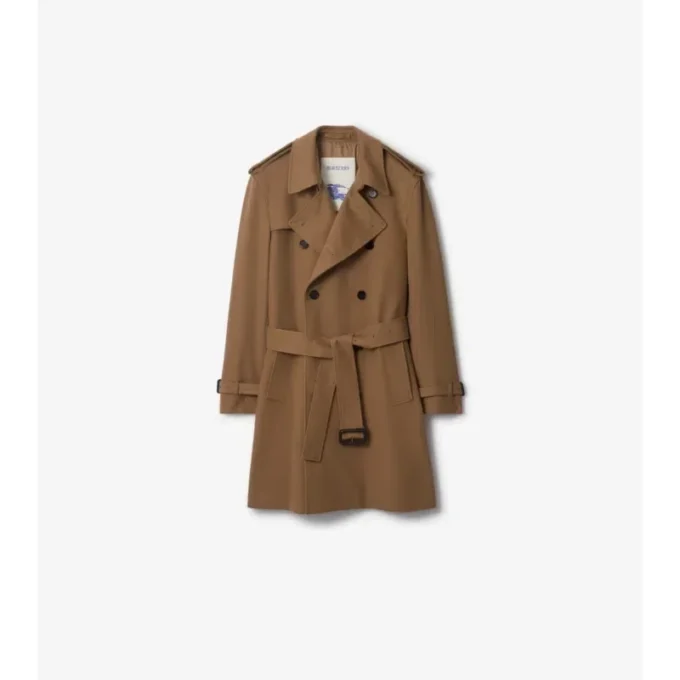Mid-Length Cashmere Trench Coat