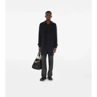 Mid-Length Cashmere Trench Coat